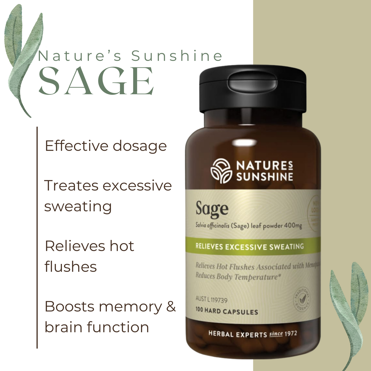 Nature's Sunshine Sage Infographic