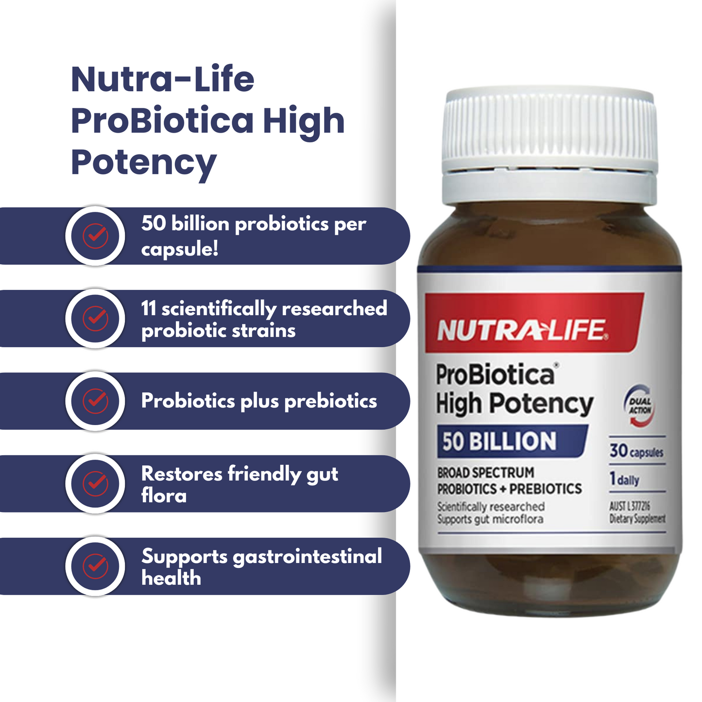 Nutra-Life ProBiotica high potency infographic