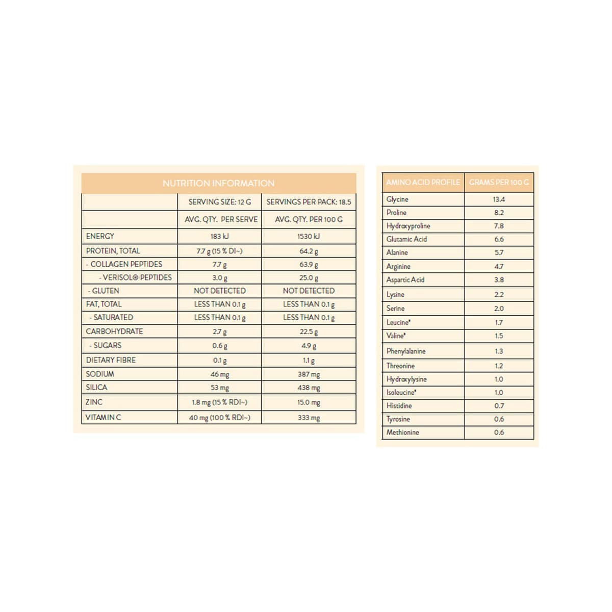 Nutra Organics Collagen Beauty Caramel 225g label