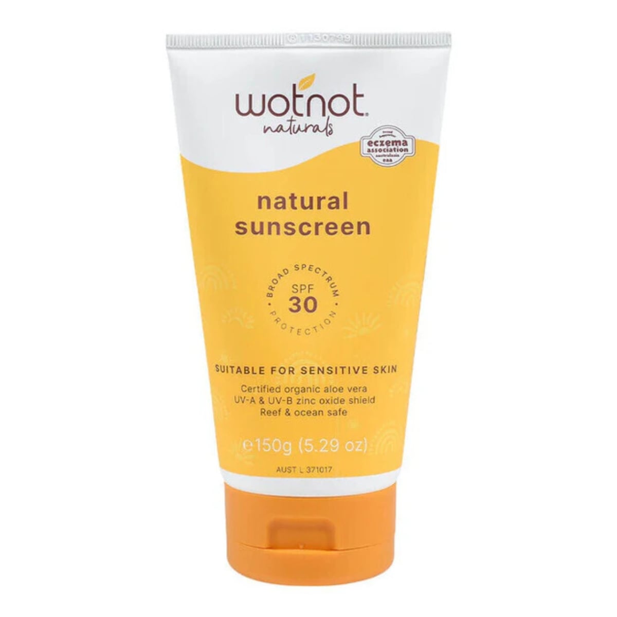 Wotnot Naturals Natural Sunscreen SPF 30 150g tube_front