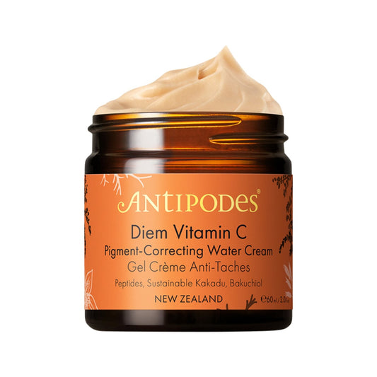 Antipodes Diem Vitamin C Pigment-Correcting Water Cream 60ml bottle.