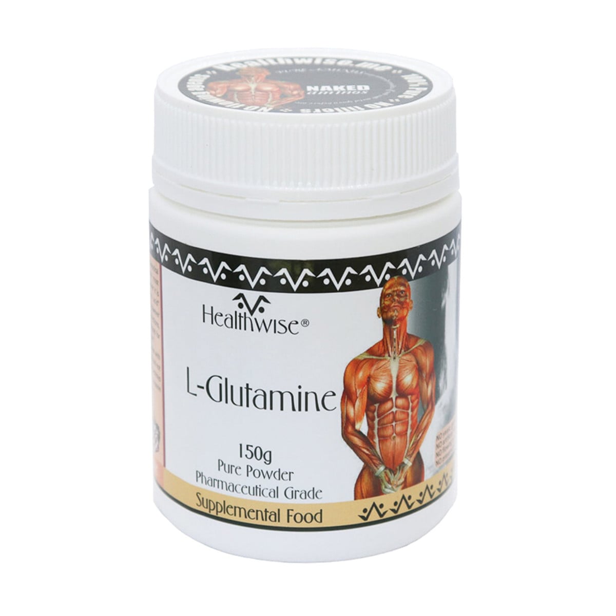 Healthwise L-Glutamine powder 150g powder container