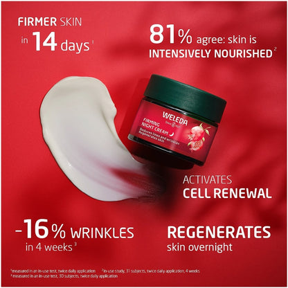 Weleda Firming Night Cream Pomegranate & Maca Peptides 40ml product credentials